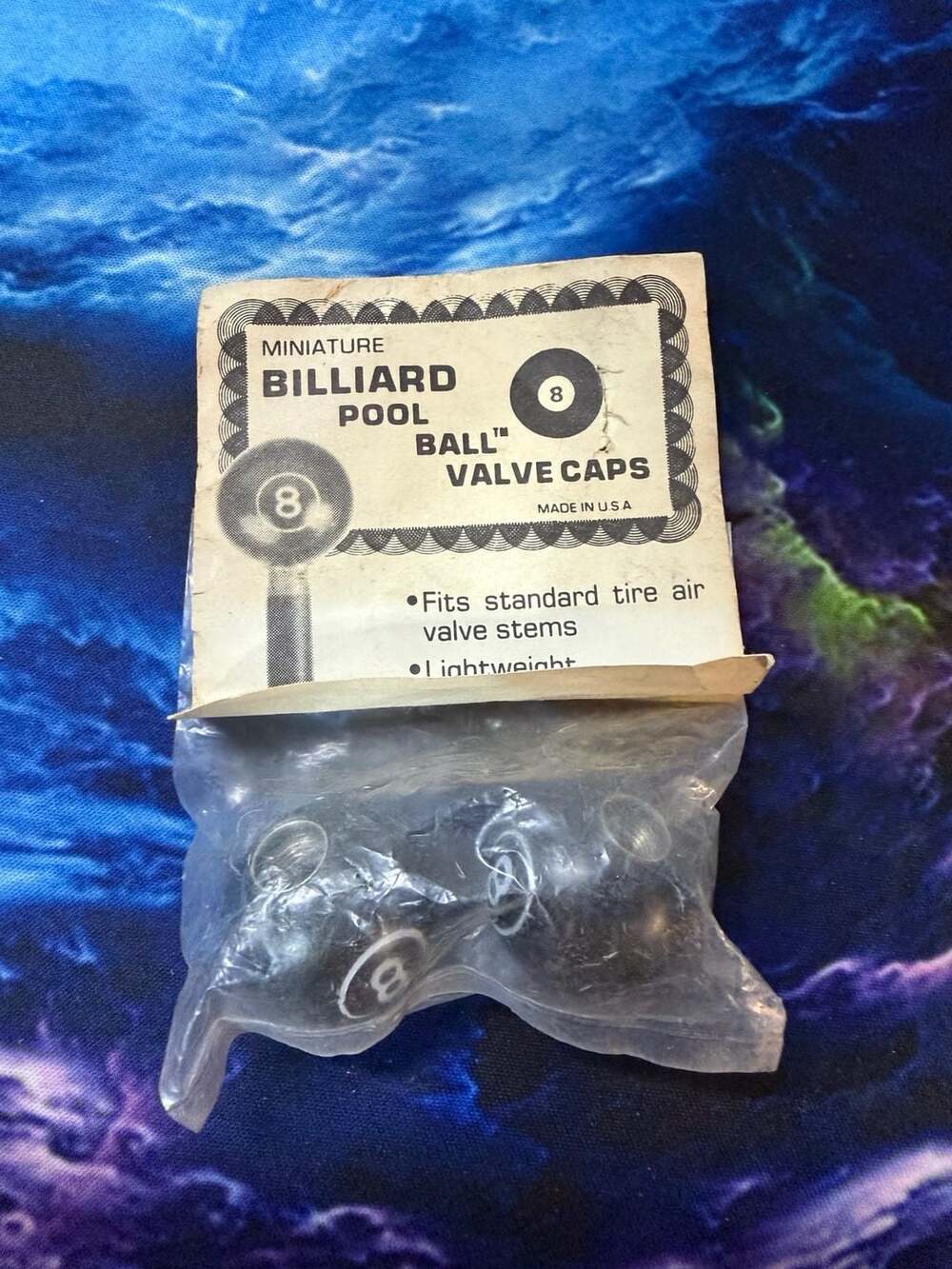 Vintage Miniature Billiard Pool Ball Valve Caps 1988 8-Ball